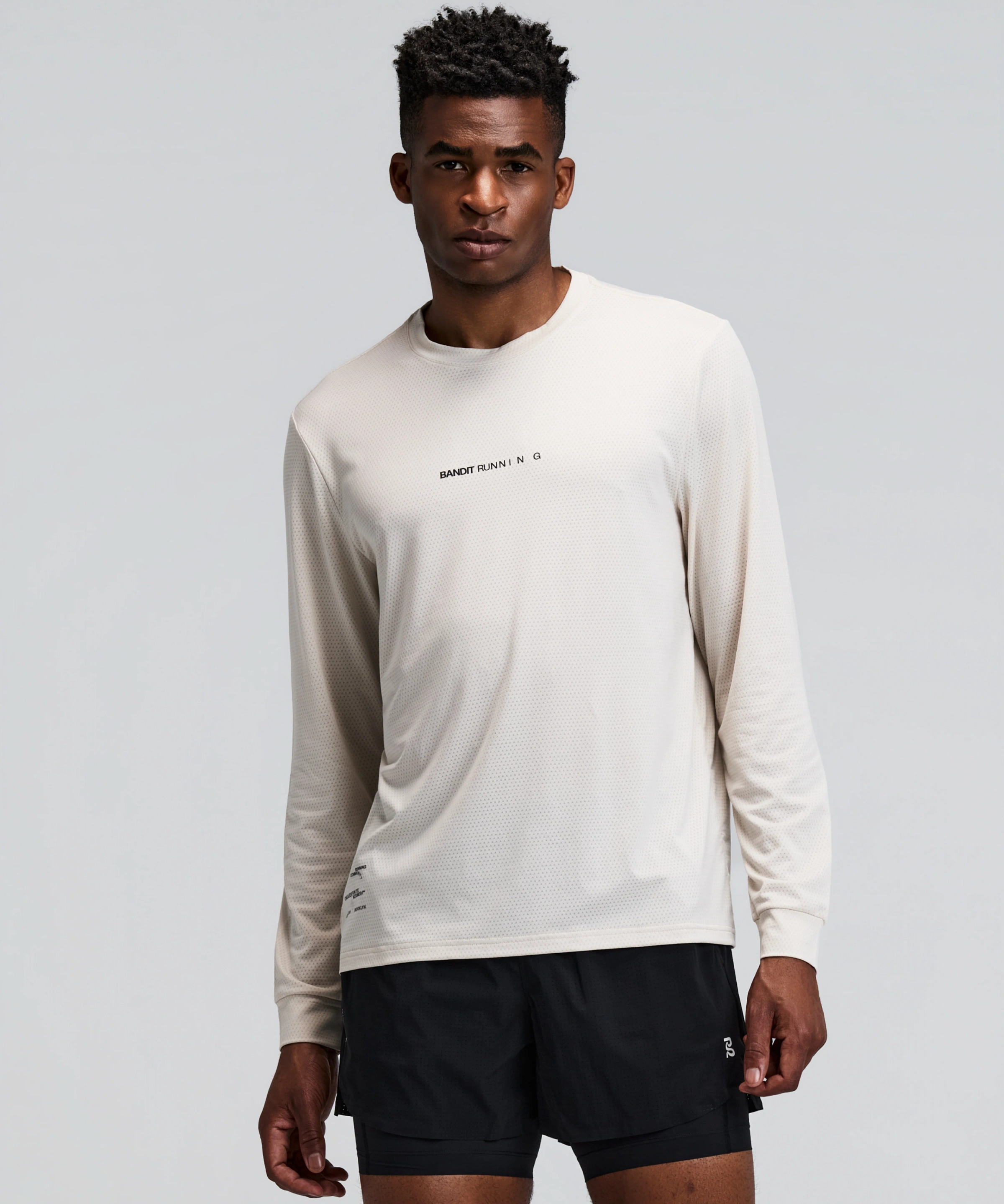 Unisex Micromesh™ Long Sleeve Performance Tee - Champagne
